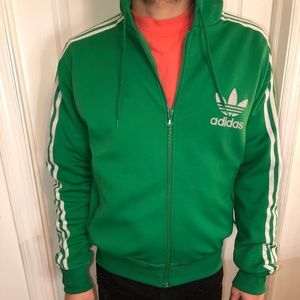 Green Adidas Color Originals Zip-up Sweatshirt